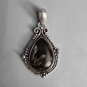 Ornate Nuumite Sorcerer's Stone Pendant